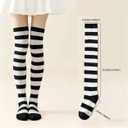 Stripe Knee High Socks for Youth Adult Multi-Color Over-The-Calf Knee High Tube Socks