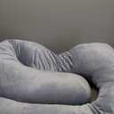 MOON PARK Pregnancy Pillows for Sleeping - U Shaped Full Body Maternity Pillow with Removable Cover - Support for Back, Legs, Belly, HIPS - 57 Inch Pregnancy Pillow for Women - Grey