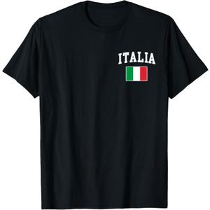 Italia Flag Italy Italian Italiano Family Men Women T-Shirt, L