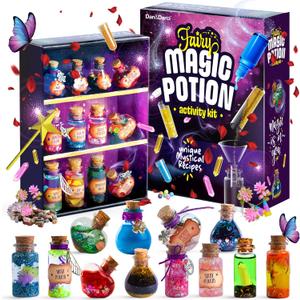 Dan&Darci Fairy Magic Potion Kit for Kids - Birthday Gifts for Girls - 6 7 8 9 10 Year Old Girl Gift Ideas - Toys 8-10 7-8 - Arts and Crafts for Kid Ages 6-8 Years - Magical Workshop Craft Kits