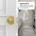 Goldenwarm 1 Pack Brushed Gold Passage Door Knobs, Closet Door Knobs Gold Interior for Closet & Hallway