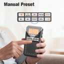 PRUNUS J525 Portable Radio AM FM with Bluetooth Earphone Output & Bluetooth Speaker Mode, Preset, 2500mAh Rechargeable, Micro SD Playback with Shuffle & Sequential Play, Headphone Jack, Sleep Timer