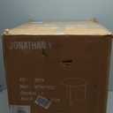 JONATHAN Y MTB1103C Javier 17.75" Contemporary Natural Marble Handmade X-Shaped End Table, Side Table for Living Room, Bedroom, Bathroom, Travertine