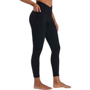 Sunzel Women's No Front Seam Crossover Waist Workout Leggings with Pockets | 25, 28 Or 31-Inch Inseam, Tummy Control, No Front Seam, Crossover Waist, Butt Lifting, Hidden Butt Scrunch, Side Pockets, Size XL