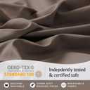 LuxClub 6 PC Queen Sheet Set, Breathable Luxury Bed Sheets, Deep Pockets 18" Eco Friendly Wrinkle Free Cooling Sheets Machine Washable Hotel Bedding Silky Soft - Tree Bark Queen