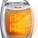 GiveBest Portable Electric Space Heater with Thermostat, 1500W/750W Safe and Quiet Ceramic Heater Fan, Heat Up 200 Square Feet for Office Room Desk Indoor Use, Silver