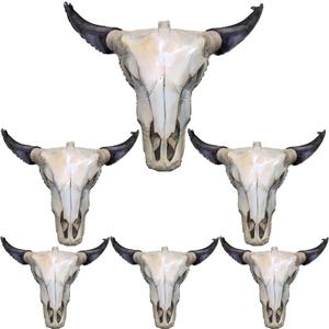 AFZMON 6 Pack Western Party Decorations Longhorn Cowboy Balloons - 21x28 Inch Western Foil Decor for Last Rodeo Bachelorette Party