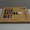 Stone Dish Drying Mat Collapsible Diatomaceous Earth Absorbent Mat Quick Dish Drying Pad Dish Rack Pad Match Any Counterto Multiple Usage for Kitchen,Bathroom (Light-Gray Frosted Pattern, 24"L x 16"W)