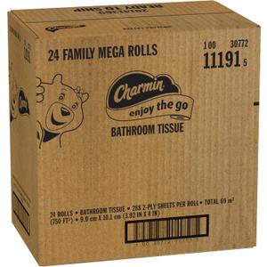 Charmin Ultra Soft Cushiony Touch Toilet Paper, 24 Family Mega Rolls