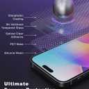 2 x Compatible for iPhone 16 Pro Max Privacy Screen Protector 6.9 Inch, Purple Gradient Anti Spy Anti Blue Light HD Screen Protector Tempered Glass Easy Installation