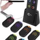Esky Ultra Slim Key Finder, Remote Finders Locator with 80dB Sound and 6 Receivers, Wallet Tracker and Item Locators Beeper Tags for Finding Key, TV Remote, Wallet, Pets and Phone, Gifts for Women