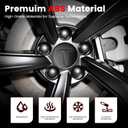 4 Pack Car Wheel Center Hub Cap Kit with 22 Lug Nut Covers, 2.2 in (56mm) Wheel Rim Covers Center Hubcaps with Emblem for Model 3 / Y, Matt Black Gray & Silver Exterior Decoration for Tesla