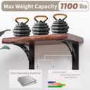 20 inch Heavy Duty Shelf Brackets , Max Load 1100 Lbs ,Premium Alloy Metal Mantel Brackets (Set of 2) Fireplace Mantel Brackets - Countertop Support Brackets (20 x 13.5 inch