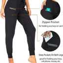 Kcutteyg Womens Joggers with Pockets, Lightweight Quick Dry Athletic Workout Soft Pants for Gym, Yoga, Running, Causal(Black,Small)