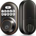 Veise Keyless Entry Door Lock, Electronic Keypad Deadbolt, Keyed Entry, Auto Lock, Anti-Peeking Password, Back Lit & Easy Installation Design, Oil Rubbed Bronze