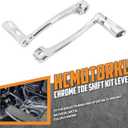 Front Floorboard Driver Rider Footboards Passenger Footboards Brake Arm Pedal Lever Heel Toe Shift Lever Fit for Harley Touring Road King Street Glide 2014-2025 Sportster Dyna Chrome