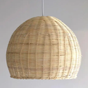 Teru Ji Kaikang 16" Rattan Pendant Light Brown Faux Rattan Handmade Woven Hanging Light Boho Wicker Basket Chandelier for Bedroom Kitchen Hallway Dining Room Farmhouse