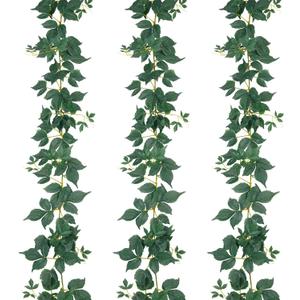 dallisten 3Strands 6.9FT Artificial Ivy Garland, Realistic Fake Ivy Vine Hanging Plants for Room Decor, Wall, Home Garden Wedding, Indoor and Outdoor, Bedroom Aesthetic Decor and Faux Greenery