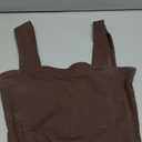 MANGOPOP Tank Top Bodysuit for Women Square Neck Sleeveless Backless Body Suits Going Out Tops (Medium, Coffee)