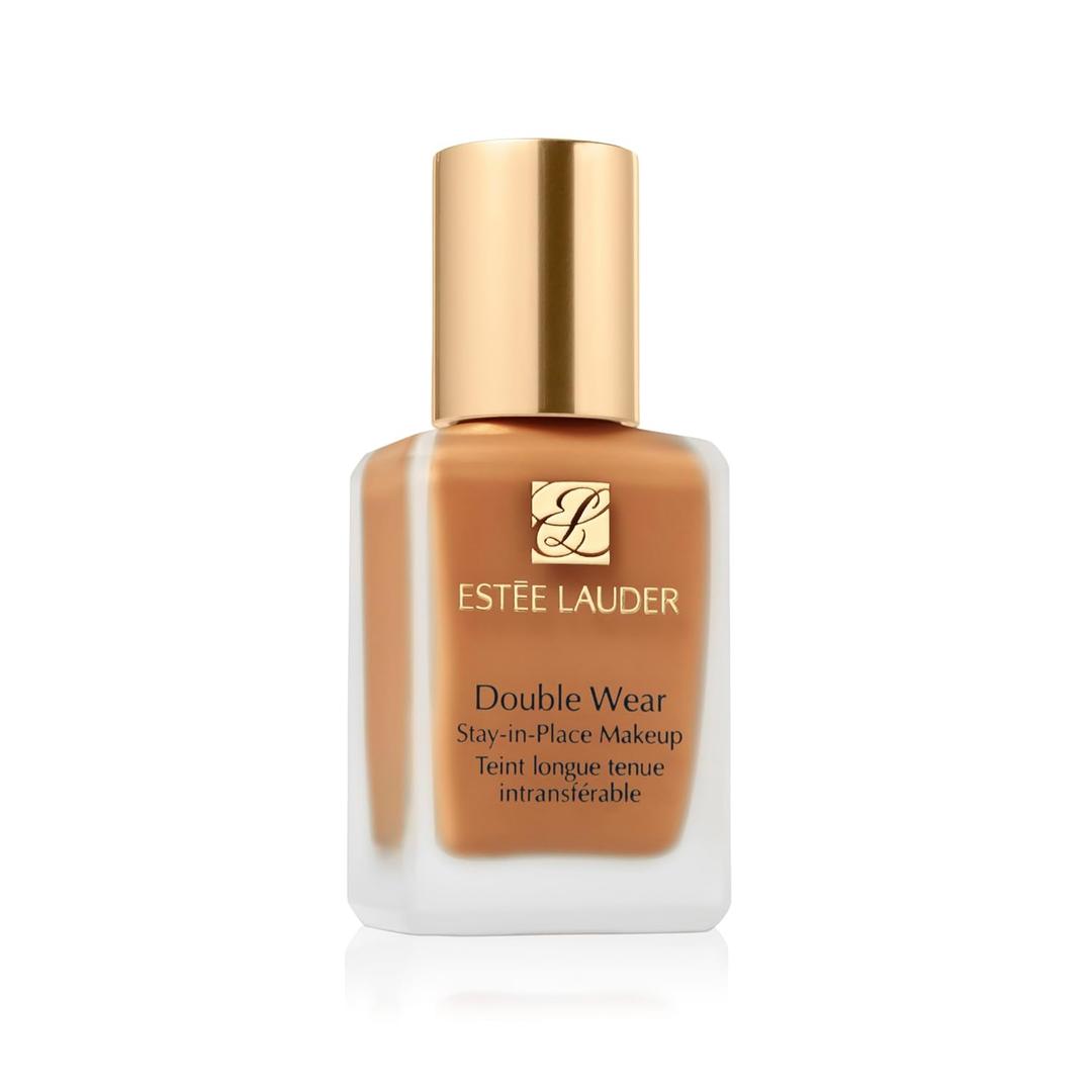 Este Lauder Double Wear Stay-in-Place 24-Hour Long-Wear Matte Foundation Makeup, 1 Fl Oz (4W1 Honey Bronze - Warm golden undertones)
