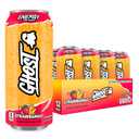 GHOST Energy Drink - 12-Pack, Strawbango, 16oz - Energy & Focus & No Artificial Colors - 200mg of Natural Caffeine, L-Carnitine & Taurine - Gluten-Free & Vegan, Expiry: 07/01/27