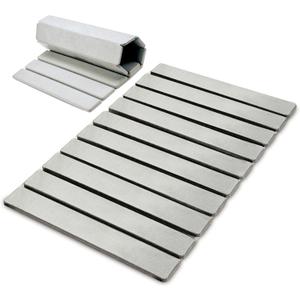 Collapsible Quick Drying Dish Mats, Stone Drying Mat for Kitchen Counter - 24x16 Inches Foldable Quick-Drying Diatomaceous Earth, Super Absorbent, Non-Slip, Kitchen Countertops Suitable (White)