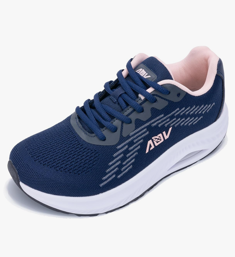 AOV Wide Toe Box Shoes Women Arch Support Walking Shoes Plantar Fasciitis Orthotic Tennis Sneakers, 8.5US