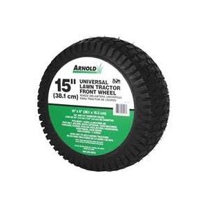 Arnold Lawn Tractor Front 6 in. W x 15 in. Dia. Steel Lawn Mower Replacement Wheel 300 lb.