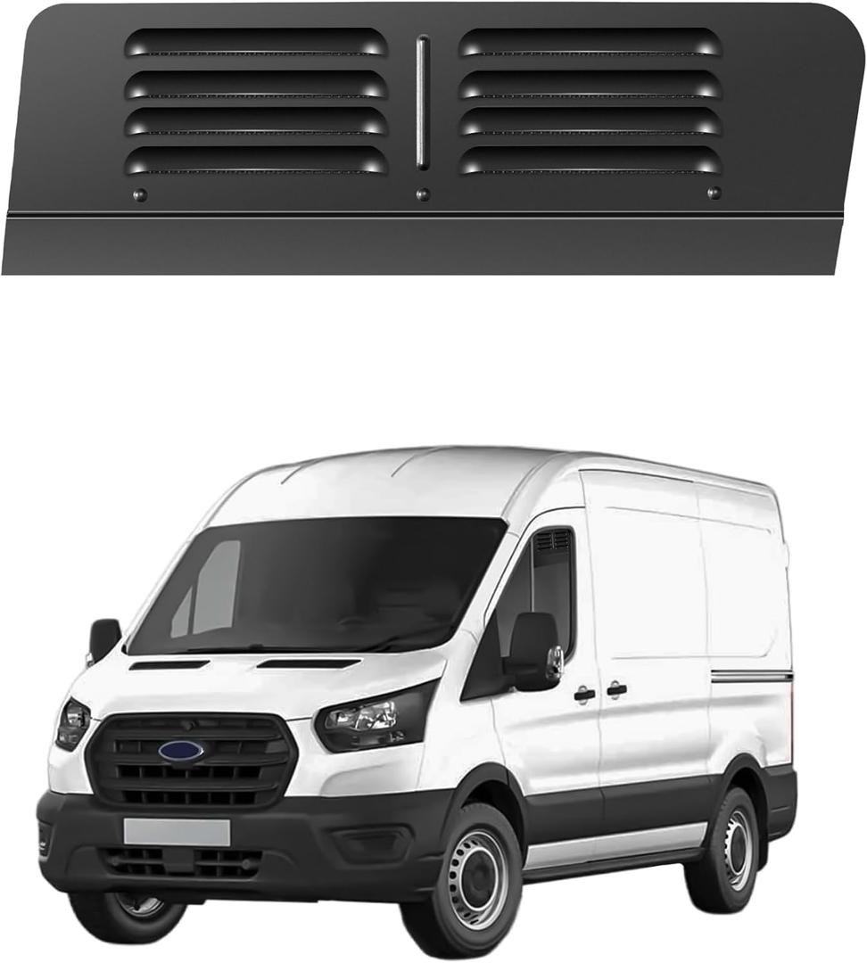 Aluminum Front Door Window Vents (Pair) for Ford Transit Van 2015-2026, Keeps Bugs Out Let Breeze in,Black