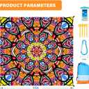 Famstar Beach Blanket Oversized Extra Large 78" X 81",Waterproof Sandproof Beach Blanket 1-7 Adults Lightweight Durable for Travel Camping Hiking Picnic