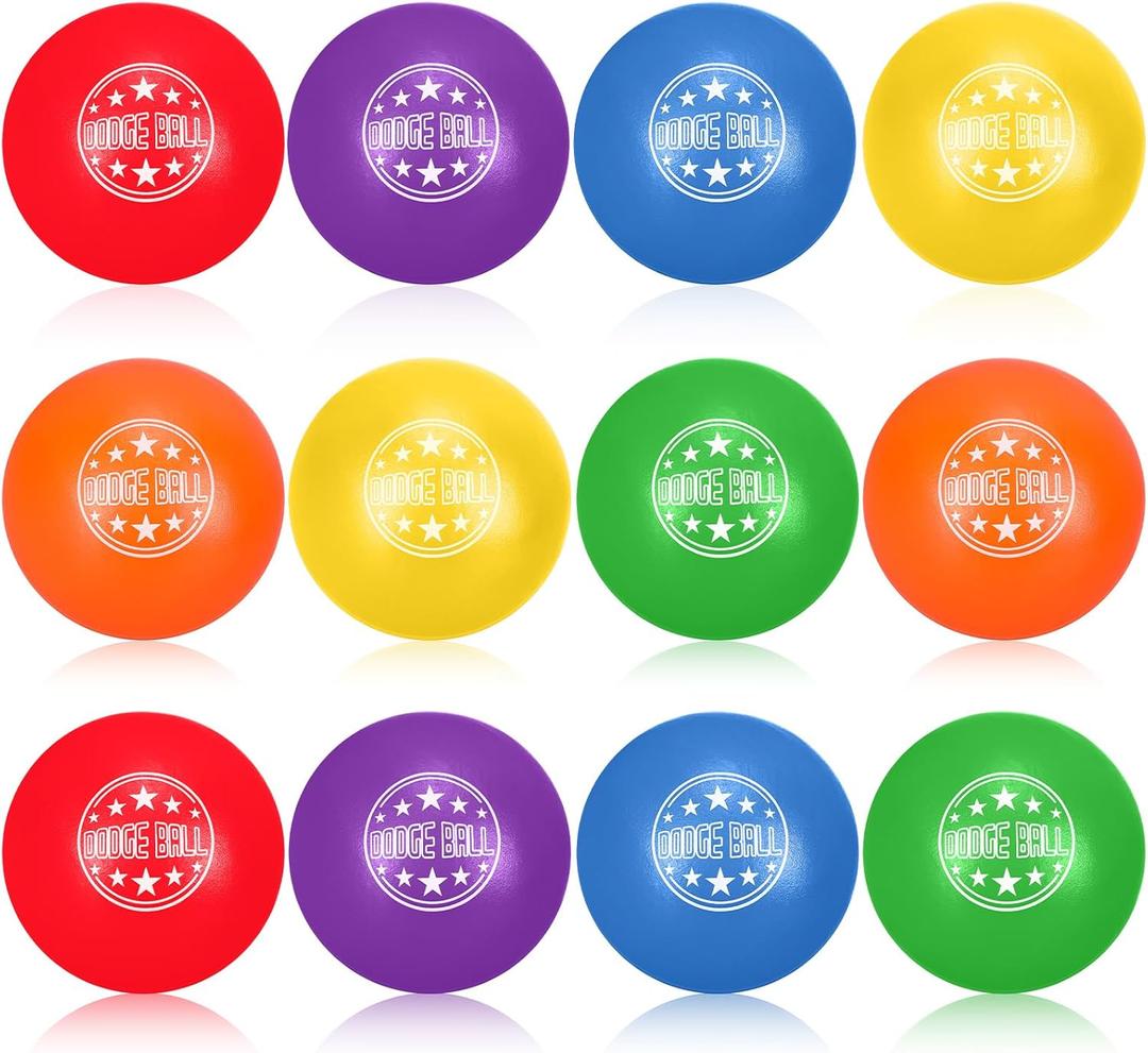 Jerify 12 Pcs Foam Dodgeballs Sets, 6 Inch Soft Foam Dodgeball Balls for Kids & Adults, Non-Sting Playground Sports Equipment for Outdoor & School Games