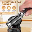 4 x Adjustable Stainless Steel Jar Opener - Effortless Grip for Seniors & Weak Hands, Rust-Resistant Kitchen Gadget for Tight Lids (2)