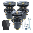 GELASKA 3 Pack 037-6015-50 Spindle Assembly with 033-6006-00 Spindle Pulley Replaces 037-6015-00 for Bad Boy ZT Elite 54", Maverick 54", ZT Elite Limited 54", Walk Behind 54" Deck Assembly