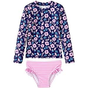 UMELOK Toddler and Little Girls Rash Guard Sets with Bikini Bottoms Swimwear, Size: 3T
