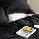 Bedsure Quilts Queen Size - Lightweight Bedspreads Queen Size with Basket Weave Pattern, Soft Quilt Bedding Set, Black Comforter Set Coverlet for All Seasons with 2 Pillow Shams (90" x 96") | Skin-Friendly Soft, All-Season Comfort, Breathable, Lightweight, Machine Washable