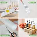 Shelf Liners 24 inch x 20 ft Shelf Liners for Kitchen cabinets nonstick Shelf Lining Drawer Mats EVA Protector for Cupboard (Clear Ribbed)