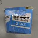 IMPRESA Silicone Hose Adapter - Green, 3/4-Inch, Pack of 3 - Water Hose to Sink Faucet Adapter - Universal Faucet Connector with Clamp - Slip-On Connector