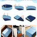 Extra Large Foldable Dog Pool 107x20, EPN Heavy Duty Hard PVC Collapsible Dog Pool for Large Dogs and Kids, Leakproof Non-Slip Pet Wading & Bathing Tub with Drain, for Indoor & Outdoor Use
