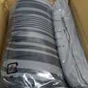 Amazon Basics 5-Piece Lightweight Microfiber Comforter Set with Sheets, Bed-in-a-Bag, Gray Calvin Striped Bedding, Twin/Twin XL