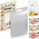 Stainless Steel Cutting Board,Double Sided Steel Cutting Boards for Kitchen Meat Vegetables & Fruits,Dishwasher Safe Easy to Clean (L Size)13.2 9.1in)