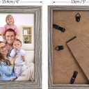 Giftgarden 5x7 Picture Frame Distressed Grey, 5 by 7 Rustic Wood-grain Gray Photo Frames Bulk for Wall or Tabletop, 12 Pack