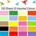 A4 Colored Paper 200 Sheets- Cezmkio Thin Colored A4 Paper (20 Colors), 8.5 x 11.7inch Assorted 70gsm Handmade Copy Cardstock for DIY Arts and Crafts Colorful Projects(Not for printing)