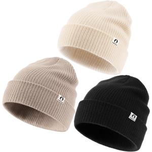 FURTALK 3 Pack Toddler Beanie Baby Boys Girls Winter Hat Kids Warm Knit Caps