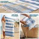Utopia Towels - 4 Pack Turkish Beach Towel (40 x 72 Inches) - 100% Cotton Big Beach Towels Oversized - No Sand, Lightweight & Quick Dry - Prewashed for Soft Feel (Denim Blue)