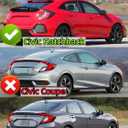 STSEV01 Rear Spoiler Wing Fit for Honda Civic Hatchback 2016-2021 EX/EX-L/LX/Sport/Touring (Hatchback Model only), Glossy Black HighKick Duckbill Type R Style DeckLid Lip Exterior Accessories