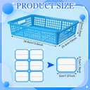 Ripeng 24 Pcs Bulk Plastic Baskets Classroom Storage Baskets with Handles Colorful Neon Storage Bins Teacher Stackable Desktop Organizer Tray for Classroom Kids Room Home Drawer, 13.6" x 10" x 3"