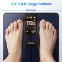 Smart Scale for Body Weight, 4.3" Color Display Digital Weight Scale, High Precision Wi-Fi Bathroom Scale with BMI, Body Fat, Muscle Mass, 20 Body Composition Scale Sync App, 400 lbs, Black