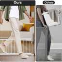 Short Dog Gate Indoor - MOOECKOM 13" Tall Small Dog Gate 18"-36'' Width Expandable, Easily Step Over Pet Gate with 2 Extension Kits - Pressure Mounted for Doorways Stairs.