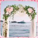 2 Pcs Wedding Arch Decorations - Reusable Artificial Hanging Flowers Floral Swag Greenery Garland for Wedding Welcome Sign Backdrop Bridal Ceremony Reception Backdrop Decoration(Light Pink