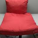 Outdoor Seat Cushion Set 24 L X 24 W X 5 H Inch Waterproof & Fade Resistant Patio Furniture Cushions with Removable Cover with Non-Slip Pads and Straps for Sofa Chairs, Chairs (Red)